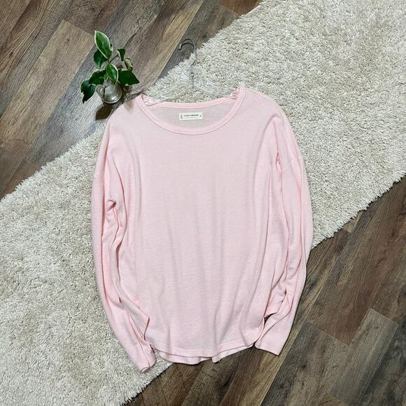 Lucky Brand Medium Balletcore Pastel Baby Pink Super Soft Lightweight Sweater - Picture 2 of 5